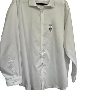 Calvin Klein White Dress Shirt Classic Formal Style, Slim‎ Fit 4XL
